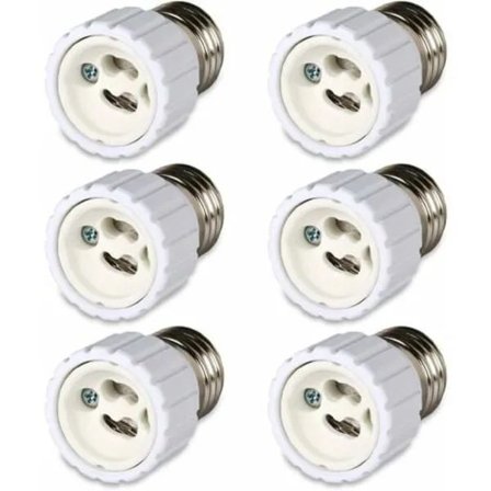 TS-Set med 6 st E27 bajonettfattning till GU10 sockeladapter, 220 till 240 V [Energiklass A]