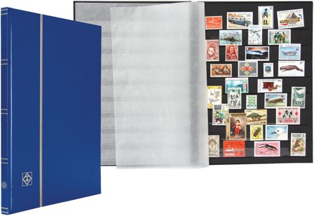 BASIC insticksbok - A4 - 16 sorte sider - Blå - Leuchtturm