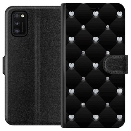 Yhteensopiva Lompakkokotelo Samsung Galaxy A41 Timantti Sydän