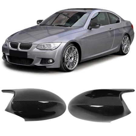 2 stk. Side Speildeksel i Karbonfiber Stil Beskyttelse Passer for E90 E91 E92 E93