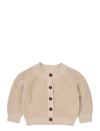 Copenhagen Colors Knitted Classic Rib Cardigan - Beige - 80