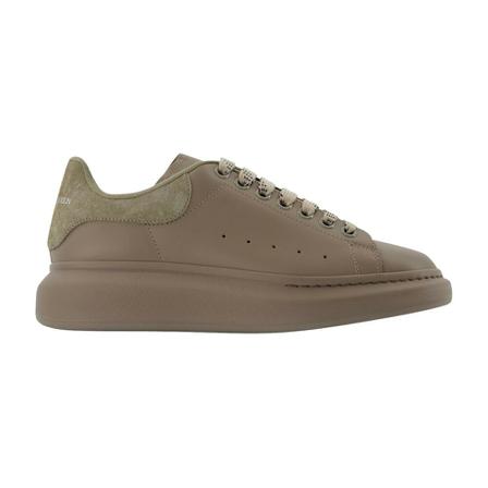 Alexander McQueen Oversized Sneakers in Grey Leather , Beige , Heren , Maat: 45 EU
