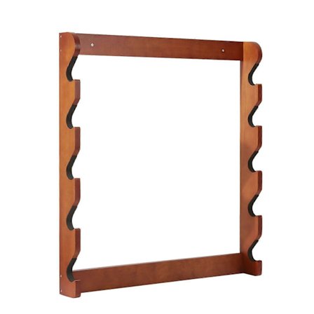 Våpenstativ, Veggfeste for Våpenstativ i Tre, Våpenutstillingsstativ holder 5 Rifler, Hagler, 60 kg Kraftig Veggoppbevaring Utstillings Rifle Stativ