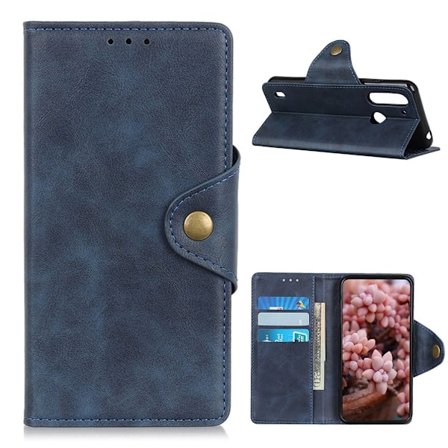 Alpha läder Motorola One Fusion fodral - Blå