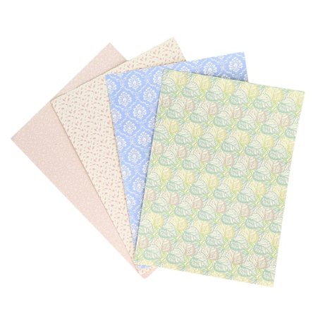 1:12 Skala Dukkehus Tapet 4 Ark Forskellige Mønstre Smukke Miniature Dukkehus Tapet db