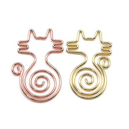 50 stk kattepapir klips, kreative dyreformede dyrepapir klips