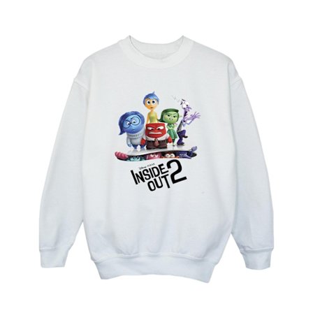 Insidan Ut 2 Flickor Affisch Sweatshirt 3-4 År Vit