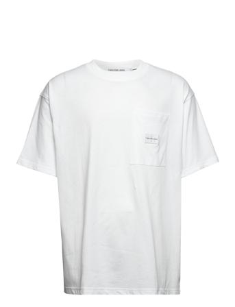 Shrunken Badge Pocket Tee T-shirt Hvid Calvin Klein Jeans