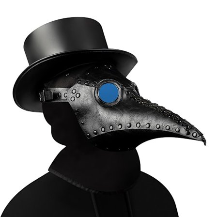 Halloween Plague Doctor Mask Kostym Fågel Long Nose Beak Props - Perfet I