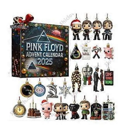 Pink Floyd 60-årsjubileum Adventskalender Blind Box Julgransdekoration Akrylhänge