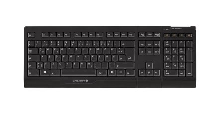 Cherry B.Unlimited AES trådløst tastatur 2.4G, nordisk tastaturoppsett