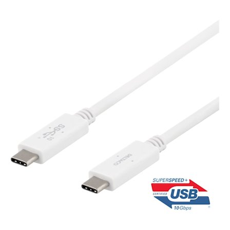 USBC USBC cable 1m USB 3.2 Gen 2 Emarker chipset white