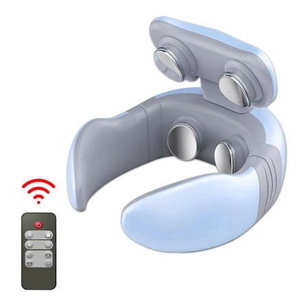 Intelligent Nackmassage Akupunktur Elektrisk Cervikalmassage 4 Huvuden med Värme Smärtlindring Hälsovårdsverktyg