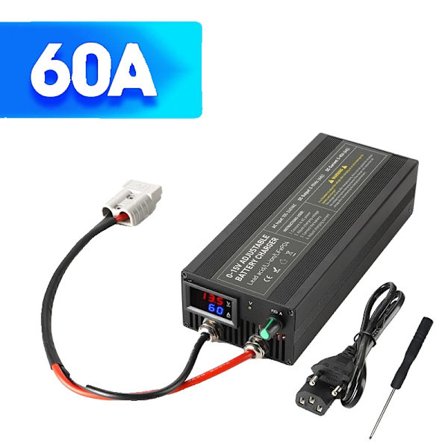 Lifepo4-laddare, Ström/Spänning Justerbar, Max 60A,60A DL-Anderson