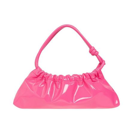 Nanushka, Valerie glossy shoulder bag Roze, Dames, Maat:ONE Size,leer