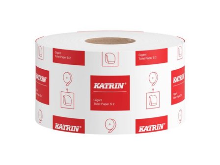 KATRIN Toalettpapper Gigant S2, 2-lagers, 1600 ark, 100 mm, vit 12/fp - Lyreco - Städ och hygien - Toalettpapper och torkpapper - Toalettpapper - 