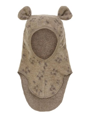 Balaclava Ears Wool Fleece Beige Huttelihut
