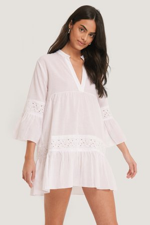 Trendyol Guipure Detail Dress - Sommerkjoler - Hvid - Small