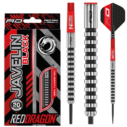 Javelin Black Steel Tip Darts 20g | Red Dragon Darts