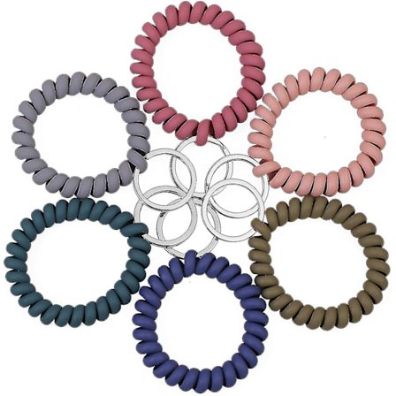 6 st Stretchiga handledsband handledsnyckelring handledsnyckelkedja handledsband armband nyckelhållare nyckelring för Sa