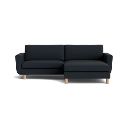 Haven chaiselong sofa, vendbar | bred chaiselong - Loop Mørkeblå - 245x150x86 - Sofa, chaiselong