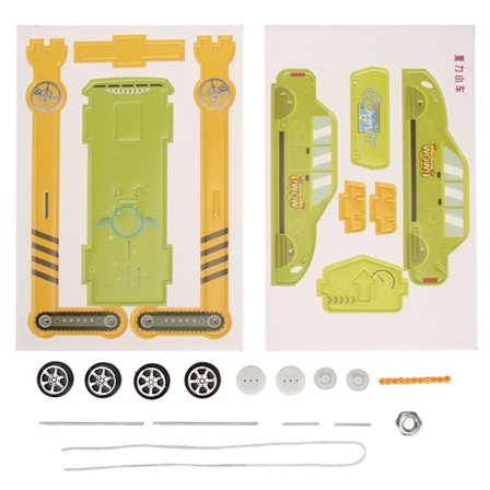 Gravitationsbil DIY Leksak för Barn Hantverk Hand-Öga Koordination Lätt att Montera Gravitationsvagn Modell för Skola Gravitationsbil Leksak[D]
