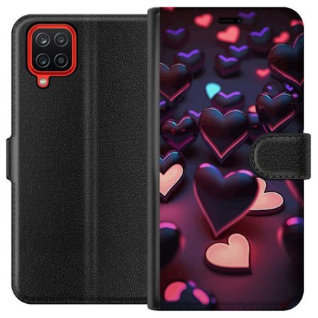 Yhteensopiva Lompakkokotelo Samsung Samsung Galaxy A12 KeskiyönSydämet