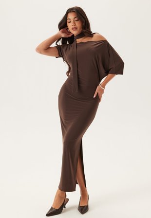 John Zack-Off Shoulder Midaxi Dress-M (UK12)