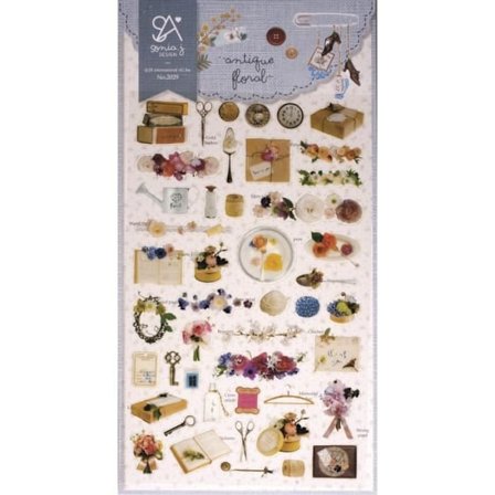 Kläpp - Antik Blommor - 15x9,2cm - PVC - Flerfärgad - Vintage