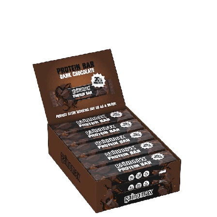 Proteinbars 15 x Gainomax Protein Bar 60 g, Dark Chocolate - Bodyman.dk