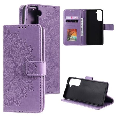 Samsung Galaxy S21 - Mandala Plånboksfodral - Lila Purple Lila