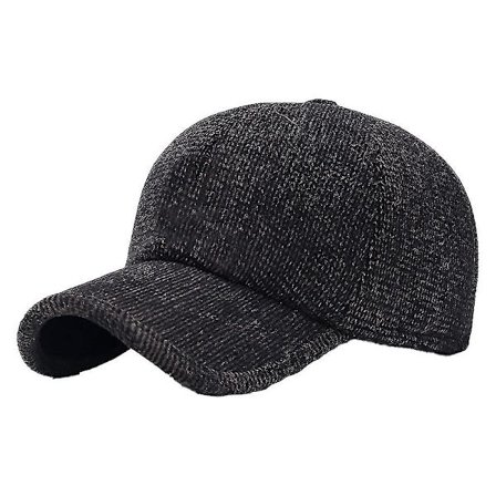 Herre Vinter Termisk Uld Tweed Spids Baseball Cap(Mørkebrun)