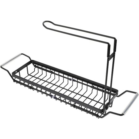 Uttrekkbar Avrenningskurv Kjøkkenvask Teleskopisk Vaskestativ Vask Svampholder Tørkestativ Rustfritt Stål Hylle Veggmontert Vask