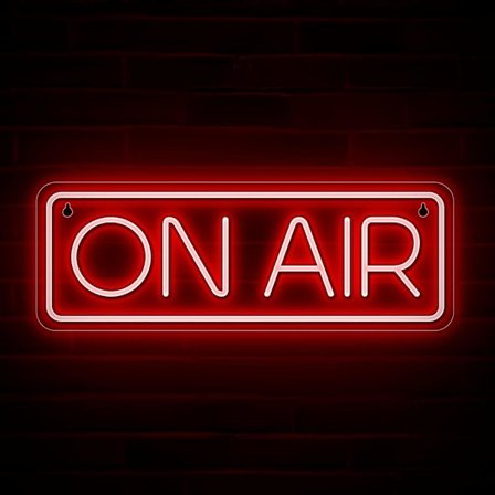 On Air Skilt - Live On Air Neon Skilt Til Twitch, Tiktok, Youtube Streamere/gamere - Live Streaming/optagelse Lys Skilt - Rød