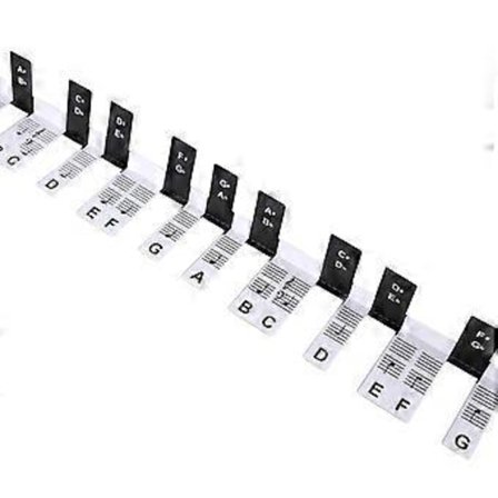 88-tangenters klistremerker for piano universell pianonote guide etiketter elektroniske pianotangenter klistremerker selvklebende klistremerker svart