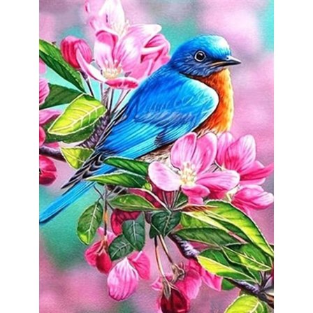 30x40cm Drømmende Blomsterlandskap Full Diamant DIY Diamantmaleri - DW913