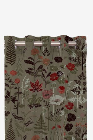 Redlunds - Have olie længder - Grøn - Gardiner med ringe - 140X240 - Fra Homeroom