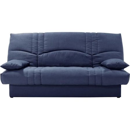 THELMA 3-sits bäddsoffa - Mörkblått Soro-tyg - Säng 125x190 cm - L190 x D92 x H96 cm