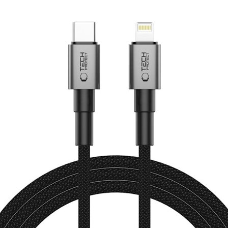 Tech-Protect USB-C Till Lightning kabel (2m) Ultraboost - Grå