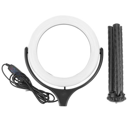 6in 3000-6500K Justerbar Ringformad Fyllningslampa med Skrivbordsstativ Kompletterande Lampa