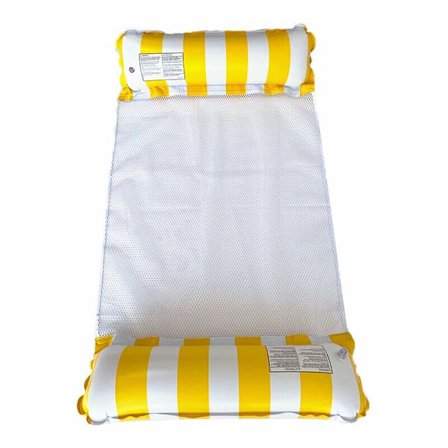 Badehængekøje: Super let vandhængekøje, oppustelig hoved- og fodsektion (luftmadras med net)