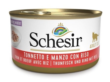 Schesir Tonnetto Con Manzo E Riso Cibo Umido Gatti Adulti Lattina
