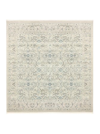Vintage Blomstrete Stort Ziegler Greenville Teppe - Krem-Beige/Lys Blå 300X300 Klassisk Stil