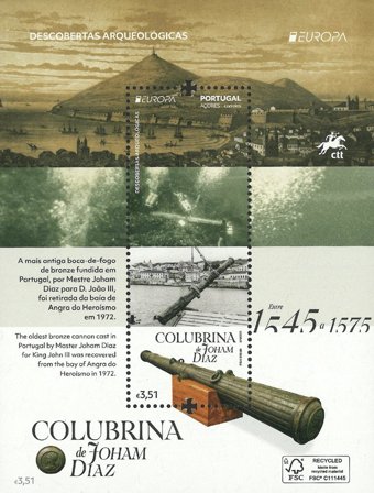 Azorerne - EUROPA 2025 Nationale arkæologiske opdagelser - Postfrisk miniark