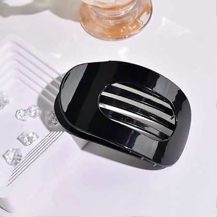 Skildpadder Lille Flad Rund Klemme Skridsikker Komfort Hårklemme til Tykt Kort Langt hår