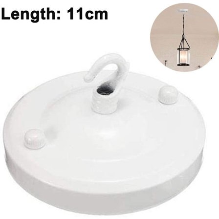 Stål Light Canopy Kit, Vintage lysekrone loftplade med kroge, Retro Pendant Light Canopy Kit med alle beslag til pendel, hvid?