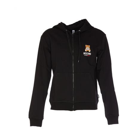 Moschino, Zip-throughs Zwart, Heren, Maat:M,elastisch