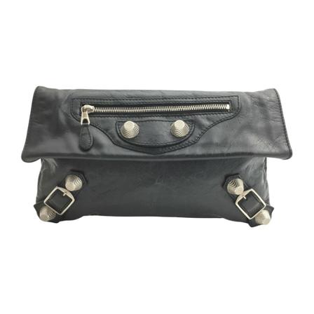 Balenciaga Vintage Pre-owned Giant Clutch Sort, Dame Vintage Tasker, Størrelse: ONE Size