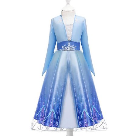 Prinsesse Elsa Cosplay Krone Kjole Sett For Jente Høy Kvalitet Barn Fancy Klær Frozen Hvit Kjole Fest Bursdag Elsa Tilbehør