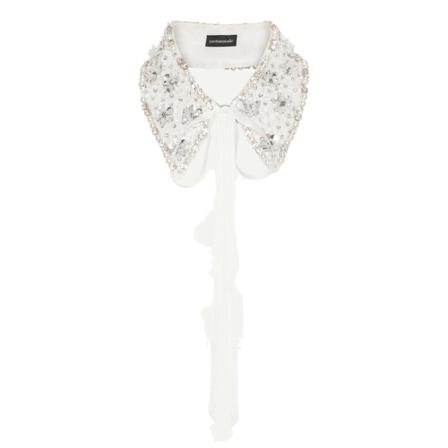 Custommade, Zira Heart Flower neck collar Biały, Kobieta, Rozmiar: ONE Size